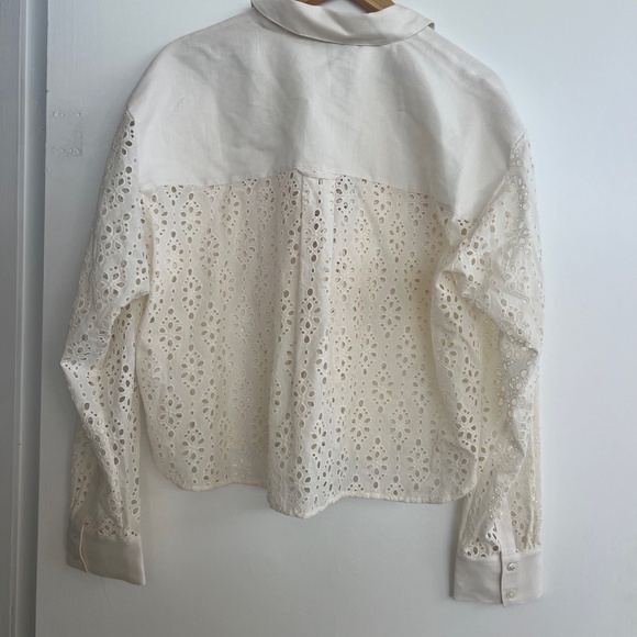 VERONICA BEARD Aderes Eyelet Shirt in White - Size 16 - NWT Brand new! - Picture 10 of 10
